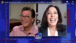 Stephen Colbert interviews Kamala Harris about her debate against Biden.