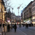Bahnhofstrasse shopping street in Zurich, Switzerland Nov 28, 2020.