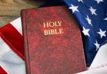 Holy Bible and the American Flag