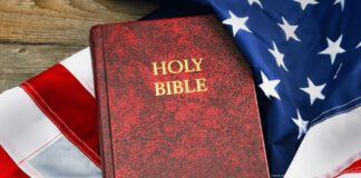 Holy Bible and the American Flag