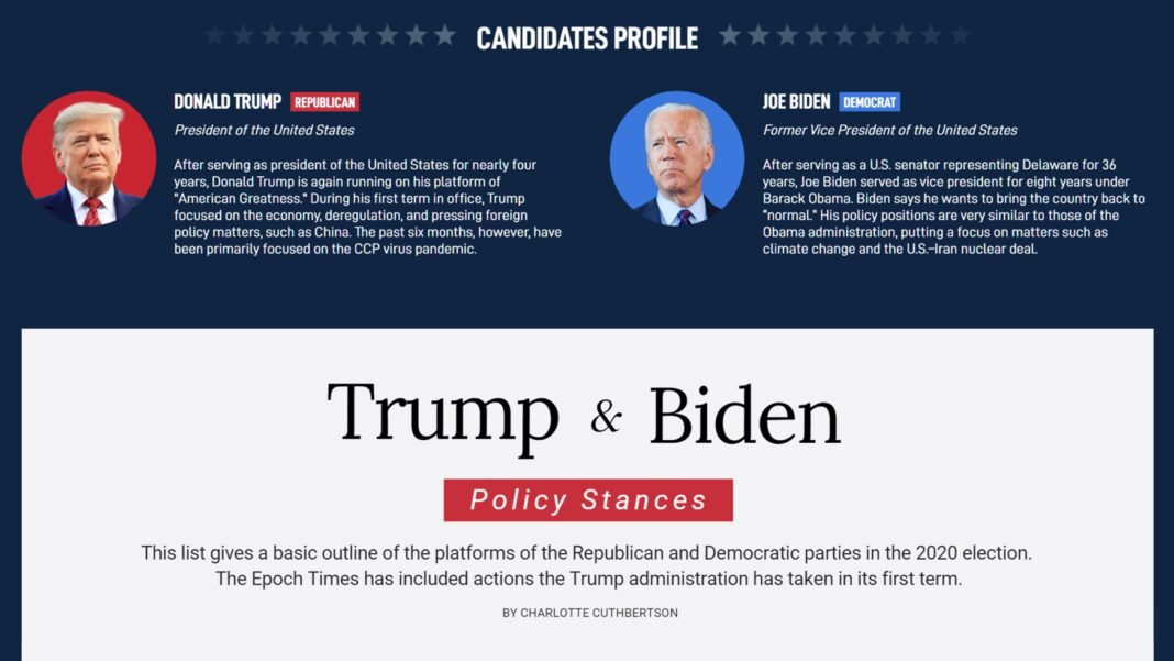 Trump & Biden Policy Stance