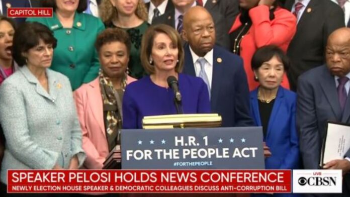 Nancy Pelosi holds a press conference on H.R. 1