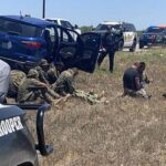 Seven illegal aliens and a driver are apprehended in La Salle County, Texas