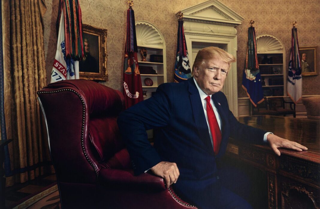 "President Donald J. Trump for Time magazine in 2019" inkjet print 2019, printed 2020.