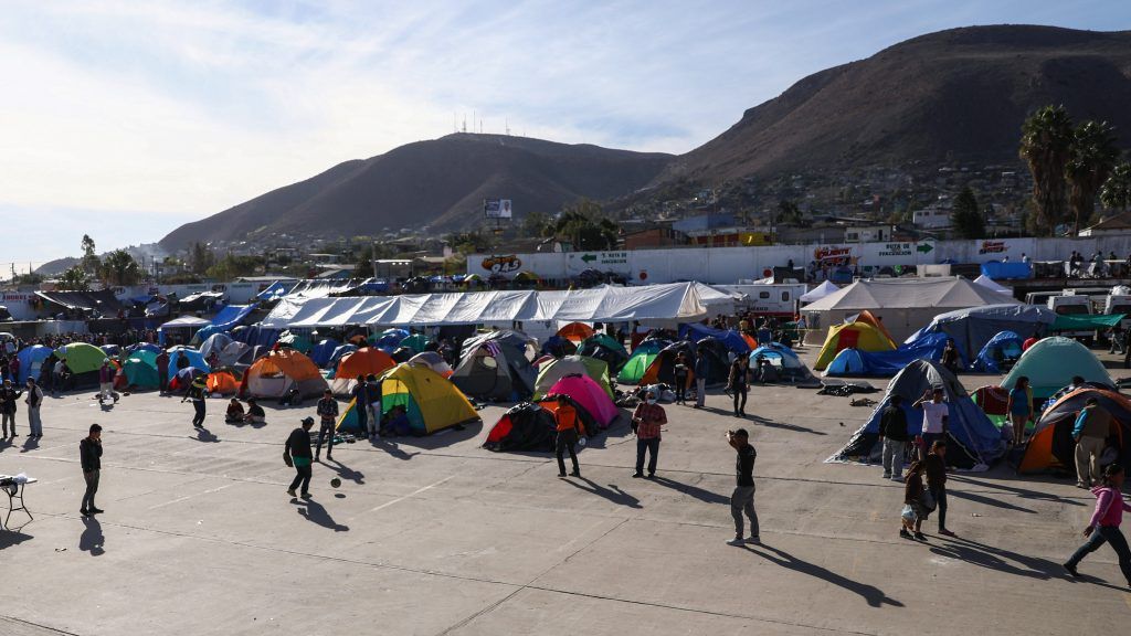 Migrant camp 10 miles from U.S. border