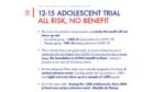 12-15 Adolescent Trial: All Risk, No Benefit