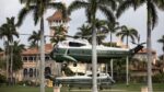 President Donald J. Trump aboard Marine One lands back at Mar-a-Lago