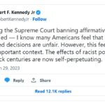 Robert F Kennedy Jr Tweet on Race-Based Decisions