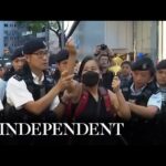 Hong Kong police arrest activists on 34th anniversary of Tiananmen Square massacre