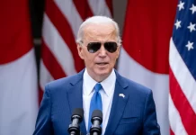 President Joe Biden speaks in Washington, on April 10, 2024.