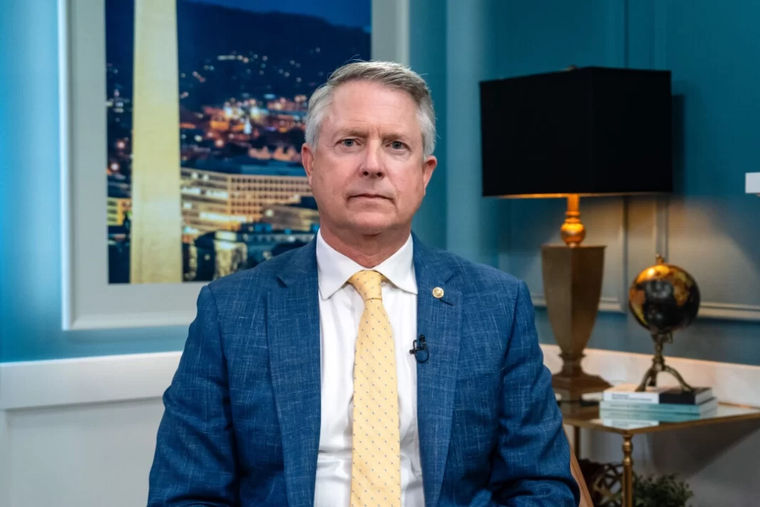 Sen. Roger Marshall (R-Kan.) at an interview with The Epoch Times in Washington on June 3, 2024.