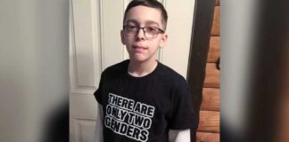 Liam Morrison, the student who was banned from wearing a "two genders" t-shirt to school, in a file image.