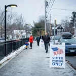 A polling site at Christa McAuliffe School in Concord, N.H., on Jan. 23, 2024.