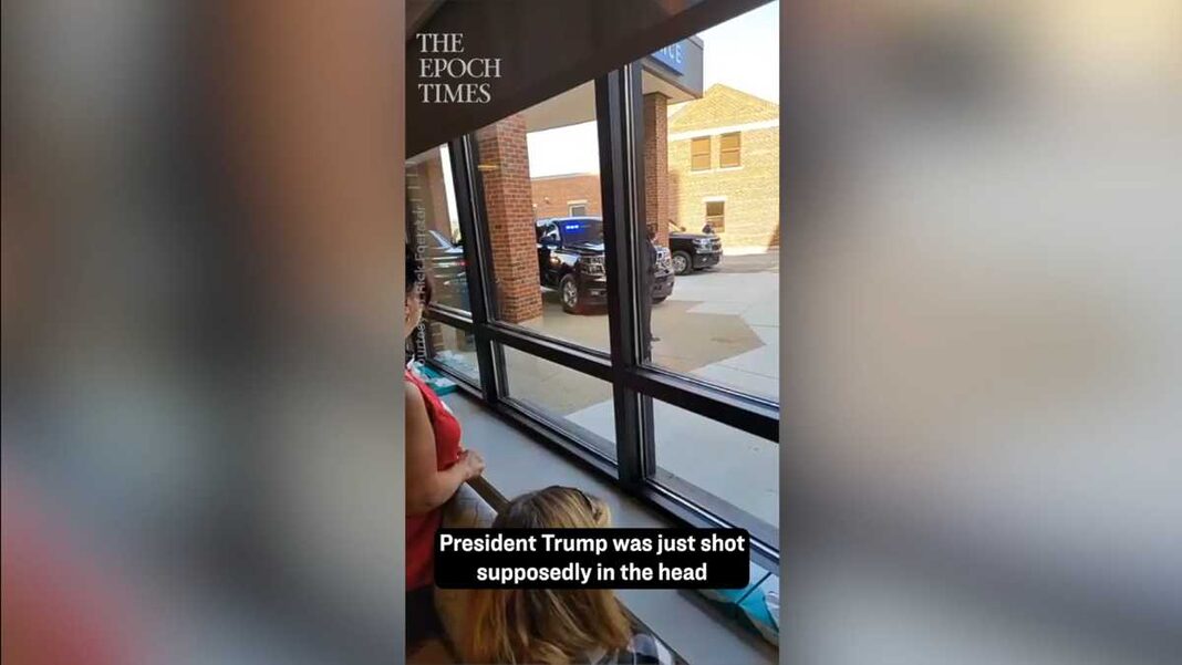 Trump entering PA Hospital ER after Shooting