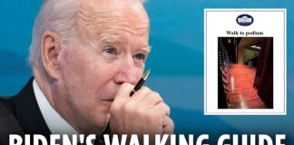 Bumbling Joe Biden’s guide on how to WALK into room revealed in leaked docs