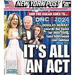 New York Post August 23, 2024 Cover: It's All An Act