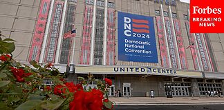 Workers Prepare The United Center In Chicago, IL, To Host The 2024 Democratic National Convention