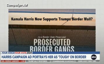 Candidate Kamala Harris Supporting Trump's Border Wall?