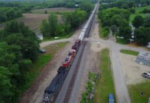 Train in Bagley, Wisconsin