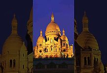 Sacre Coeur Church in Paris fully Lit during massive power outage in the Olympic city