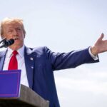 Former President and Republican presidential nominee Donald Trump speaks at Trump National Golf Club in Rancho Palos Verdes, Calif., on Sept. 13, 2024.