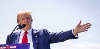 Former President and Republican presidential nominee Donald Trump speaks at Trump National Golf Club in Rancho Palos Verdes, Calif., on Sept. 13, 2024.