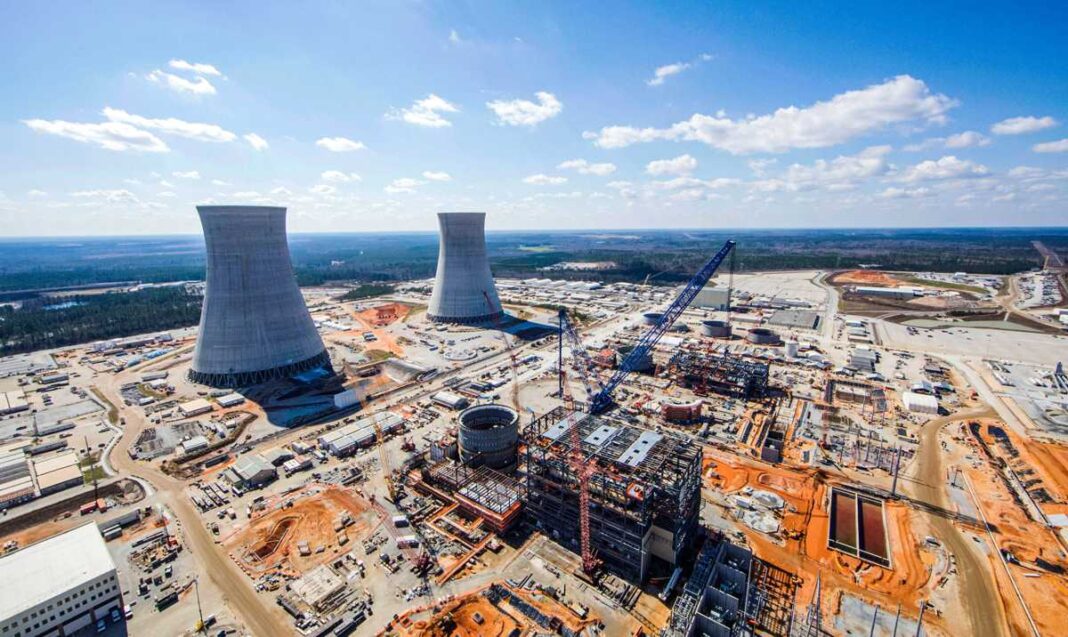 Nuclear power plant Vogtle Unit 3 and 4 sites are under construction