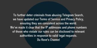 To Deter Criminals . . . Du Rove's Channel on Telegram