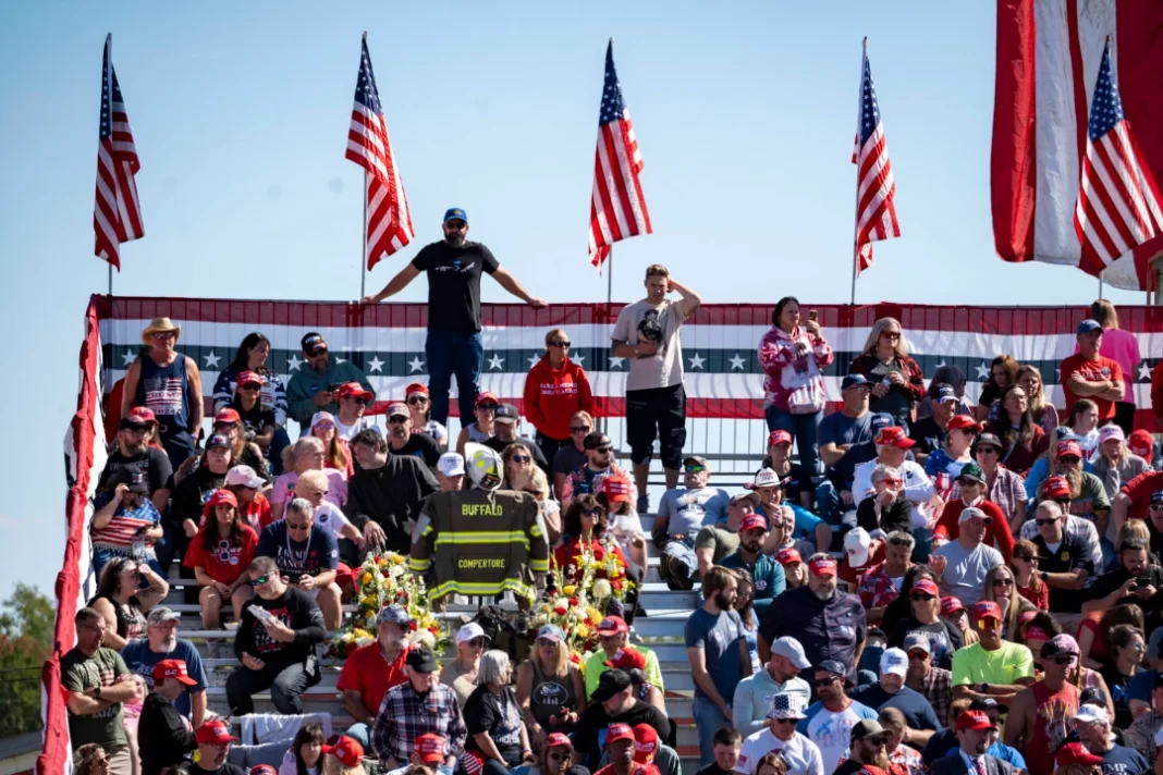 Corey Comperatore Memorial at Oct 5, 2024 Trump Rally in butler PA