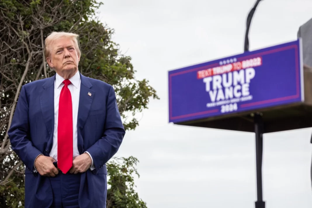 Former president and current presidential contender Donald Trump at Trump National Golf Club in Rancho Palos Verdes, Calif., on Sept. 13, 2024.