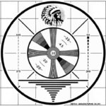 Television RCA Sign off Alignment Test Pattern - Indian Head Version 1950's