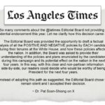 Dr. Pat Soon-Shiong, owner of the Los Angeles Times, discusses LA Times Editorial Board controversy on X