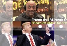 Here we go! says Joe Rogan about Trump's appearance on the Joe Rogan Experience on Friday Oct 25, 2024