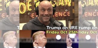 Here we go! says Joe Rogan about Trump's appearance on the Joe Rogan Experience on Friday Oct 25, 2024