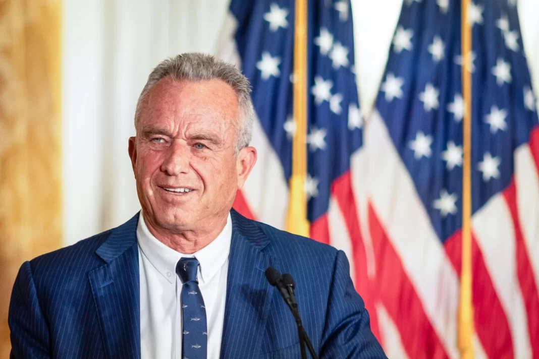 Presidential candidate Robert F. Kennedy Jr. speaks at the Nixon library in Yorba Linda, Calif., on June 12, 2024.