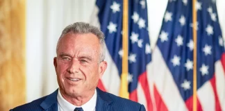 Presidential candidate Robert F. Kennedy Jr. speaks at the Nixon library in Yorba Linda, Calif., on June 12, 2024.