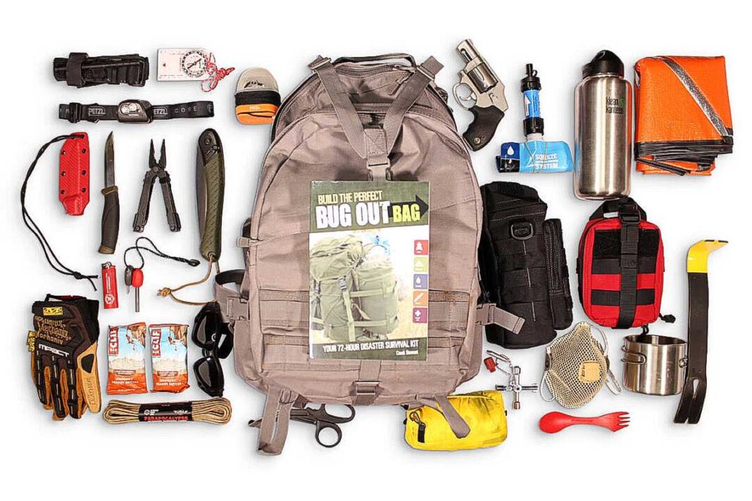 An example of a bug out bag prepared by survival expert Creek Stewart. Courtesy of Creek Stewart