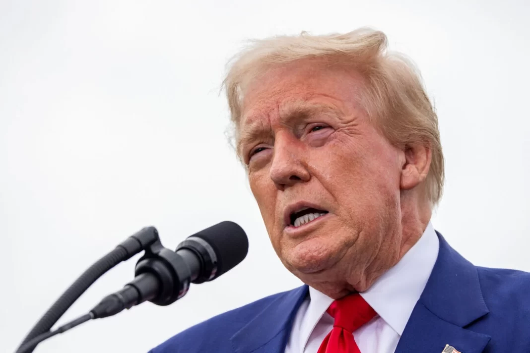 President-elect Donald Trump speaks at Trump National Golf Club in Palos Verdes, Calif., on Sept. 13, 2024.