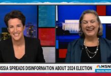 Rachel Maddow and Victoria Nuland during MSNBC interview on Oct 28 2024