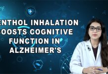 Menthol inhalation boosts cognitive function in Alzheimer's