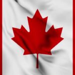 Canada Flag Waving Background