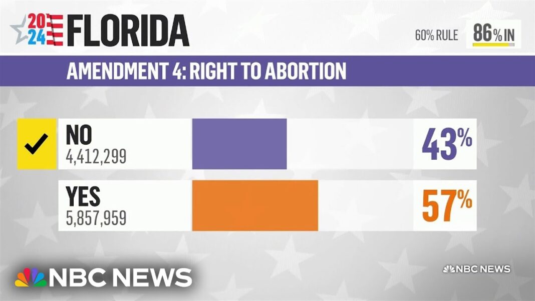 Florida's Amendment 4 on abortion fails to pass