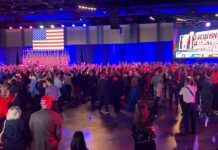 Trump Campaign Watch Party Learns Trump Won!!!