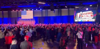 Trump Campaign Watch Party Learns Trump Won!!!