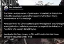 Gov. DeSantis calls for investigation after FEMA relief works avoid homes of Trump supporters