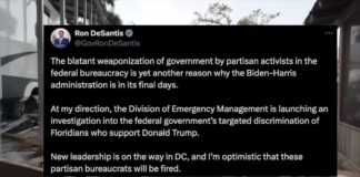 Gov. DeSantis calls for investigation after FEMA relief works avoid homes of Trump supporters