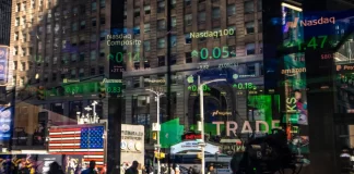 The Nasdaq MarketSite in Times Square in New York City, on March 2, 2024.