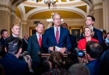 Newly elected and incoming GOP Majority Leader Sen. John Thune