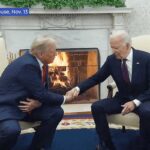 President Biden meets with President-elect Trump in the Oval Office of the White House on Nov. 13, 2024.