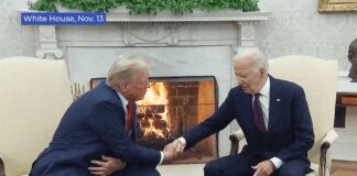 President Biden meets with President-elect Trump in the Oval Office of the White House on Nov. 13, 2024.